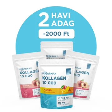 Pharmax Kollagén 10.000 mg 2 havi adag, ajándék ONLINE étrenddel és edzéssel