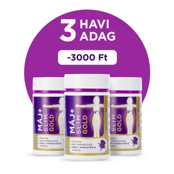 Máj+ Slim Gold 3 havi kúra csomag ajándék ONLINE étrenddel