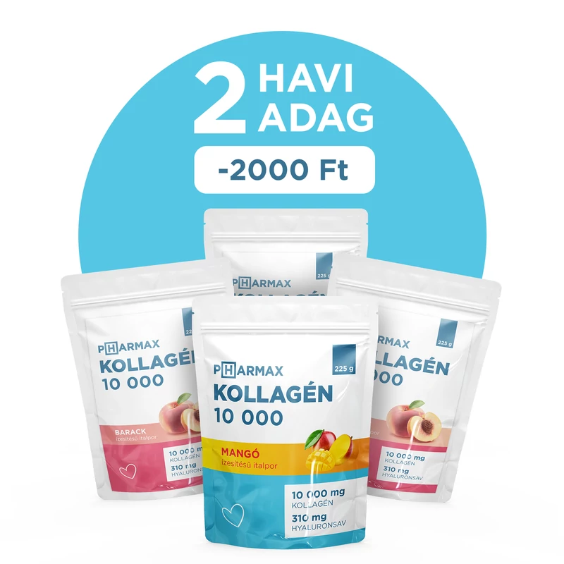 Pharmax Kollagén 10.000 mg 2 havi adag, ajándék ONLINE étrenddel és edzéssel